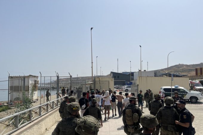 spain:-days-after-historic-border-breach,-illegal-migrants-remain-scattered-across-ceuta