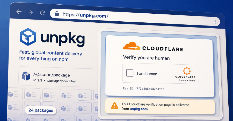 24-npm-packages-abuse-unpkg-mirrors-to-host-fake-cloudflare-captcha-pages